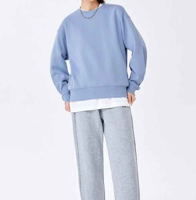 Casual basic Blue and purple Women's Fashion-Sweatshirt - Try Modest Limited