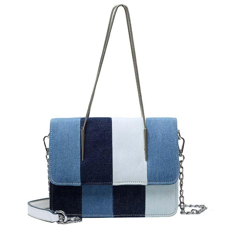 Casual flap denim Patchwork crossbody/handbag - Try Modest Limited