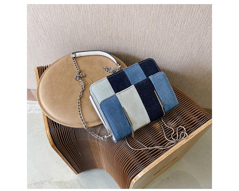 Casual flap denim Patchwork crossbody/handbag - Try Modest Limited 