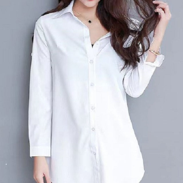 Casual style Women's solid long sleeves shirt/blouse for women - Try Modest Limited 