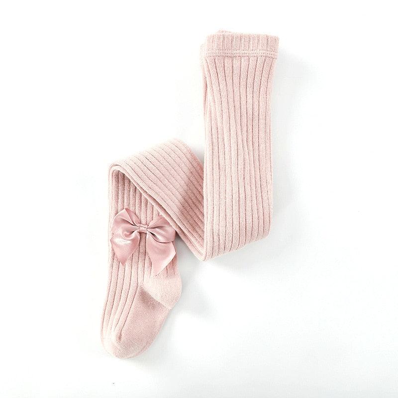 Cotton tights with a bow for girls - Try Modest Limited