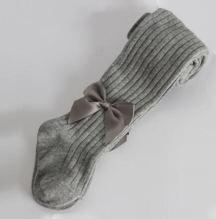 Cotton tights with a bow for girls - Try Modest Limited