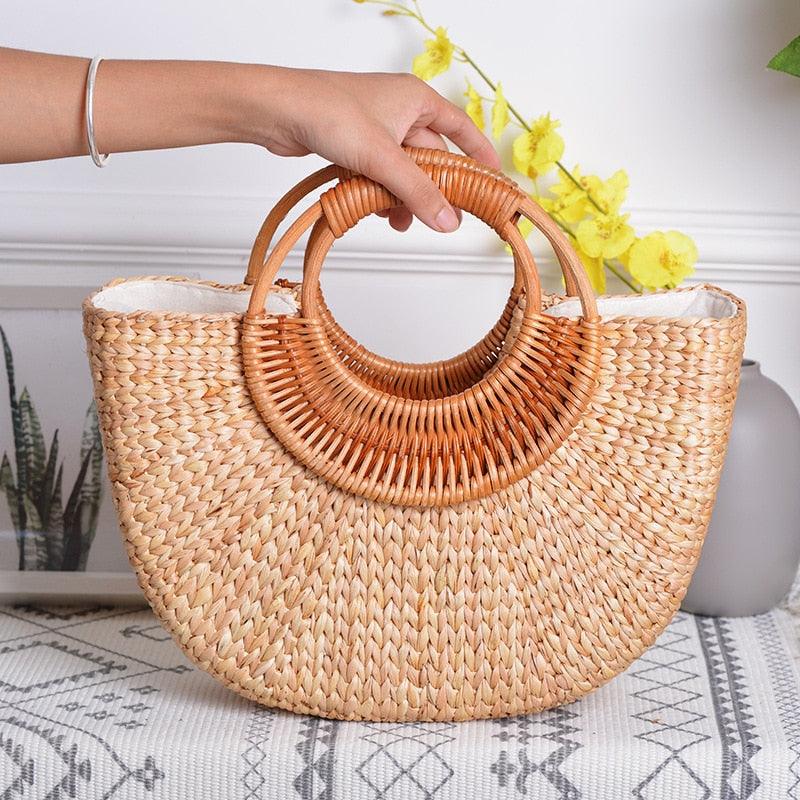 Elegant woven straw beach bags - Try Modest Limited