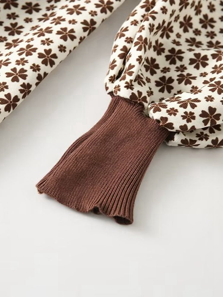 Fall dress with belt- Sweater full-sleeve Dress - Try Modest Limited