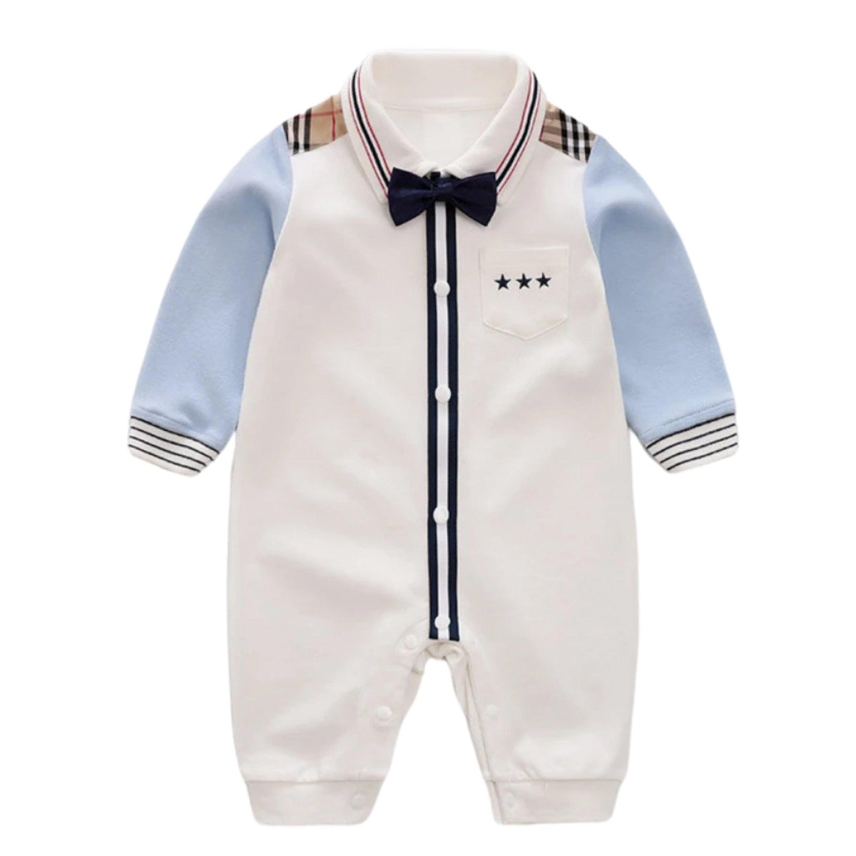 Formal suit baby bow tie romper - Try Modest Limited