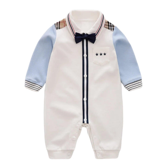 Formal suit baby bow tie romper - Try Modest Limited 