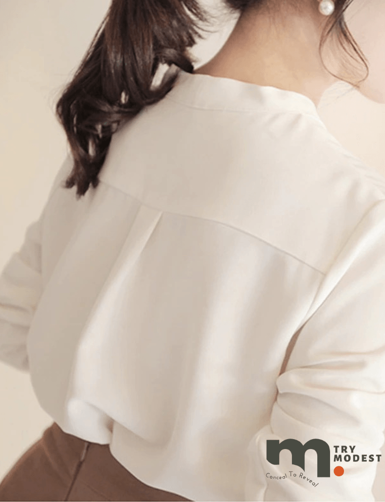 Full sleeve ladies solid shirt - Try Modest Limited