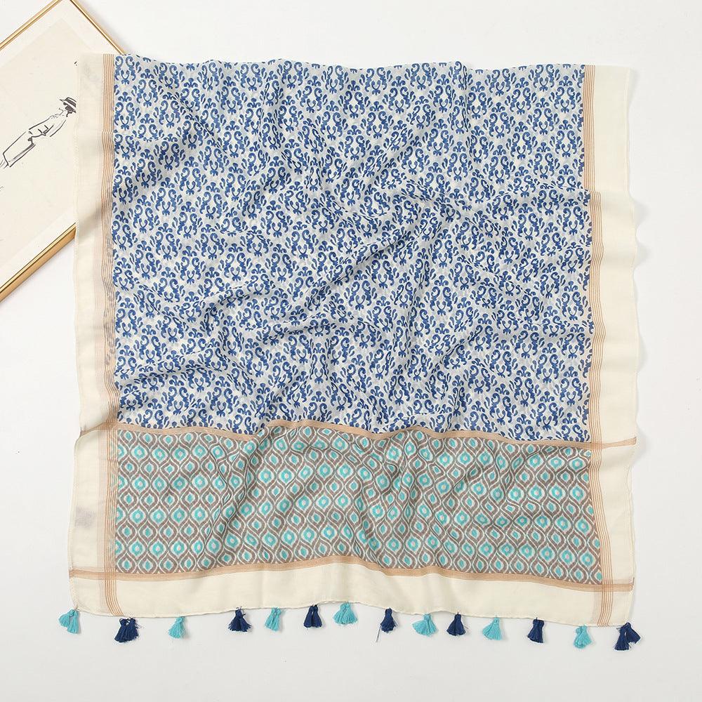 Geometric tassel stole - Try Modest Limited 