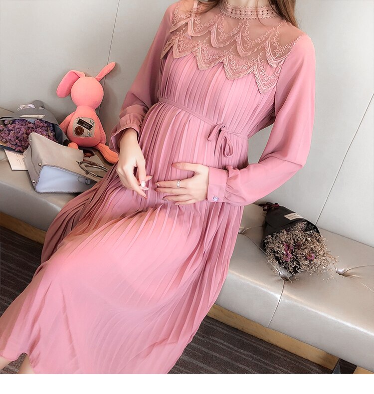 modest formal maternity dresses Modest Maternity Wedding Dress With Long Sleeves | Madison