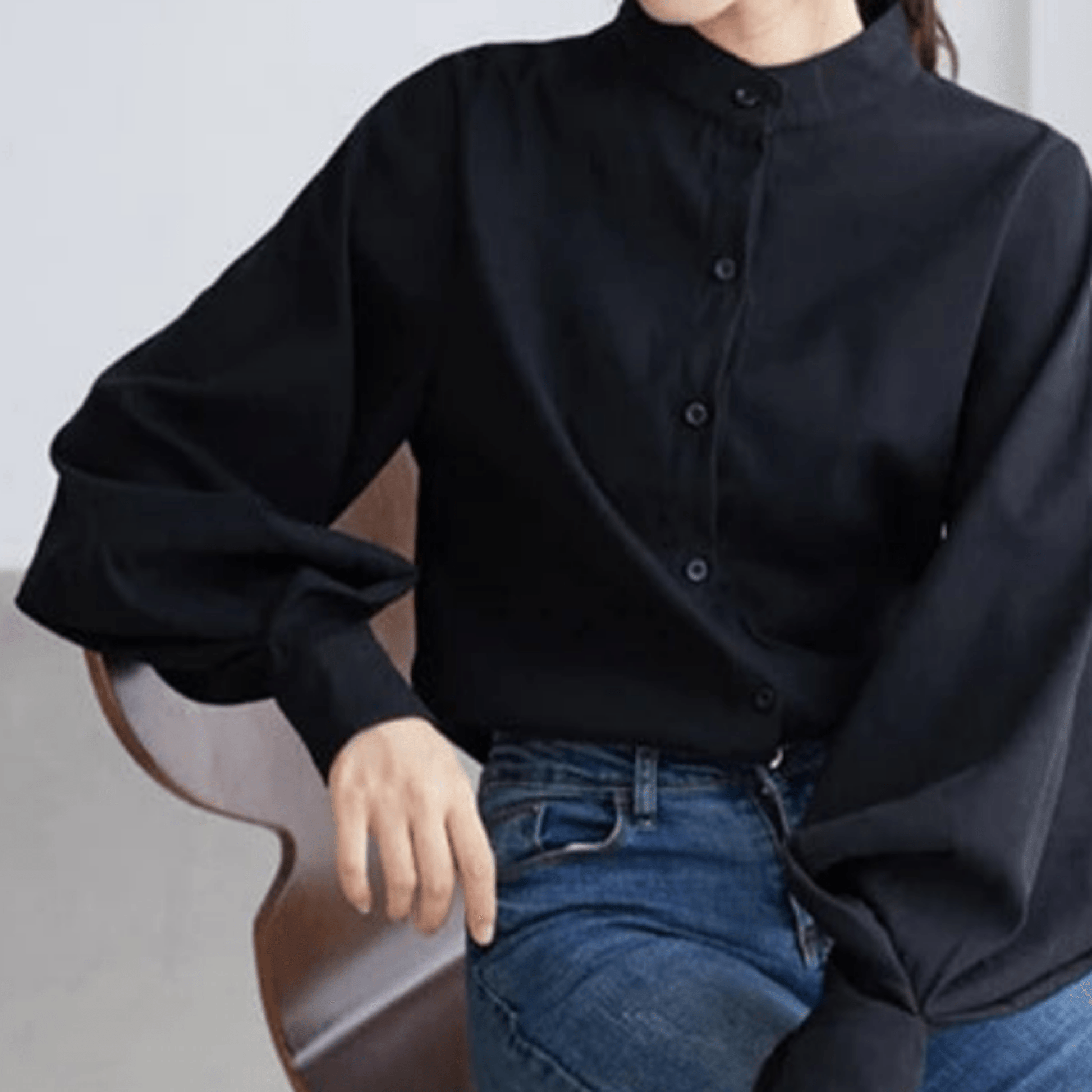 Lantern- Long sleeve blouse shirt Try Modest