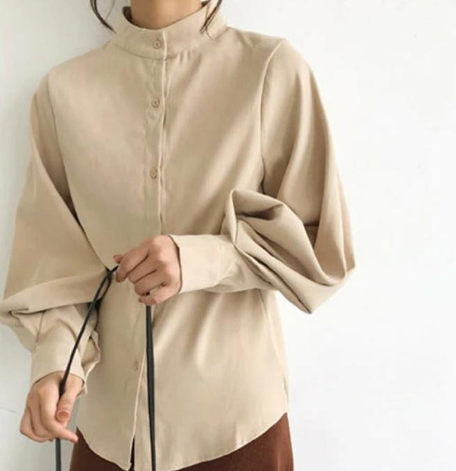 Lantern- Long sleeve blouse shirt Try Modest