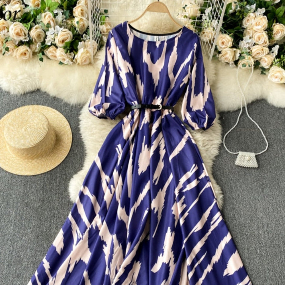 Long O-neck maxi dress Women's Clothing - Try Modest Limited