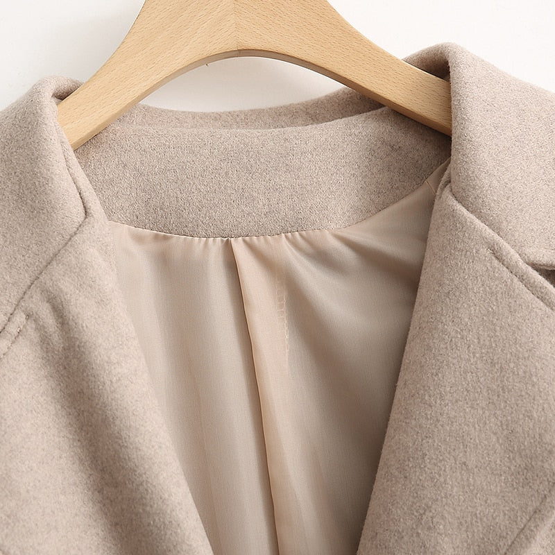Long Wool Coat With Drop Shoulder - Try Modest Limited