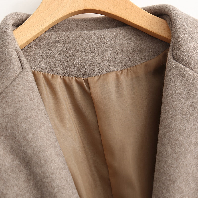 Long Wool Coat With Drop Shoulder - Try Modest Limited