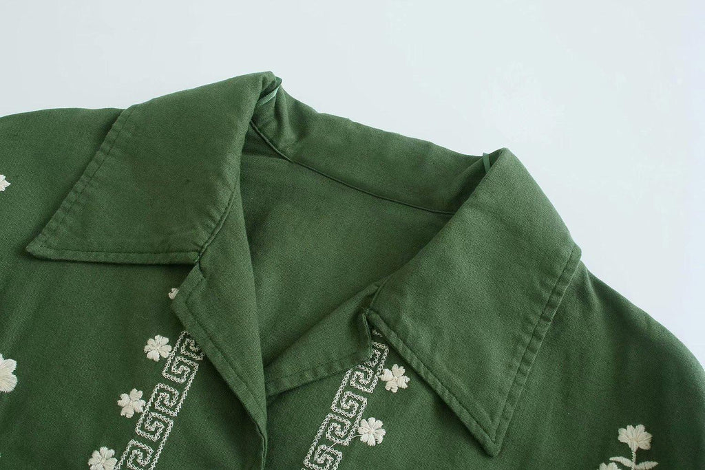 Loose Embroidered Tunic Bomber Jacket - Try Modest Limited