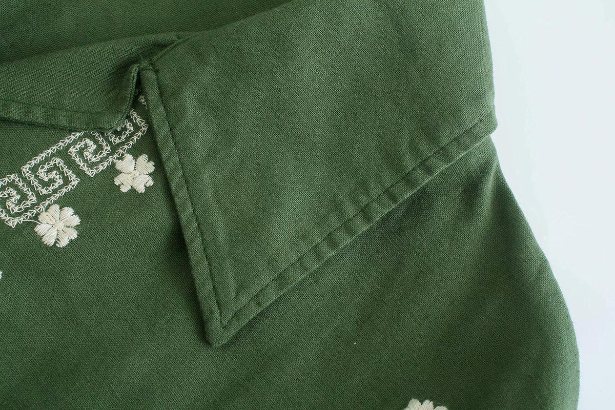 Loose Embroidered Tunic Bomber Jacket - Try Modest Limited