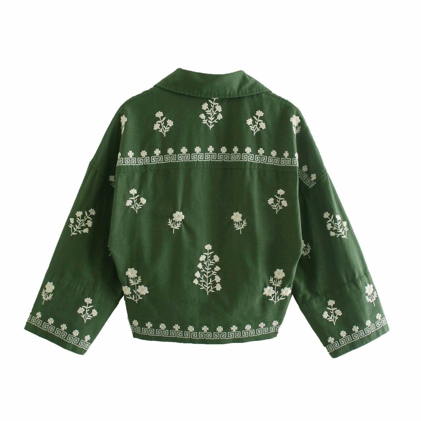 Loose Embroidered Tunic Bomber Jacket - Try Modest Limited 