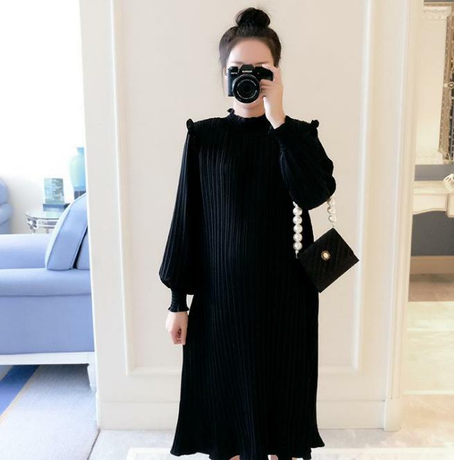 loose maternity dresses women dress long sleeve shoulder dress floral Perfect for any season Loose style maternity dress Straight