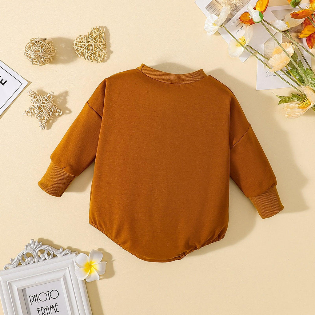 Love embroidered long-sleeved romper - Try Modest Limited