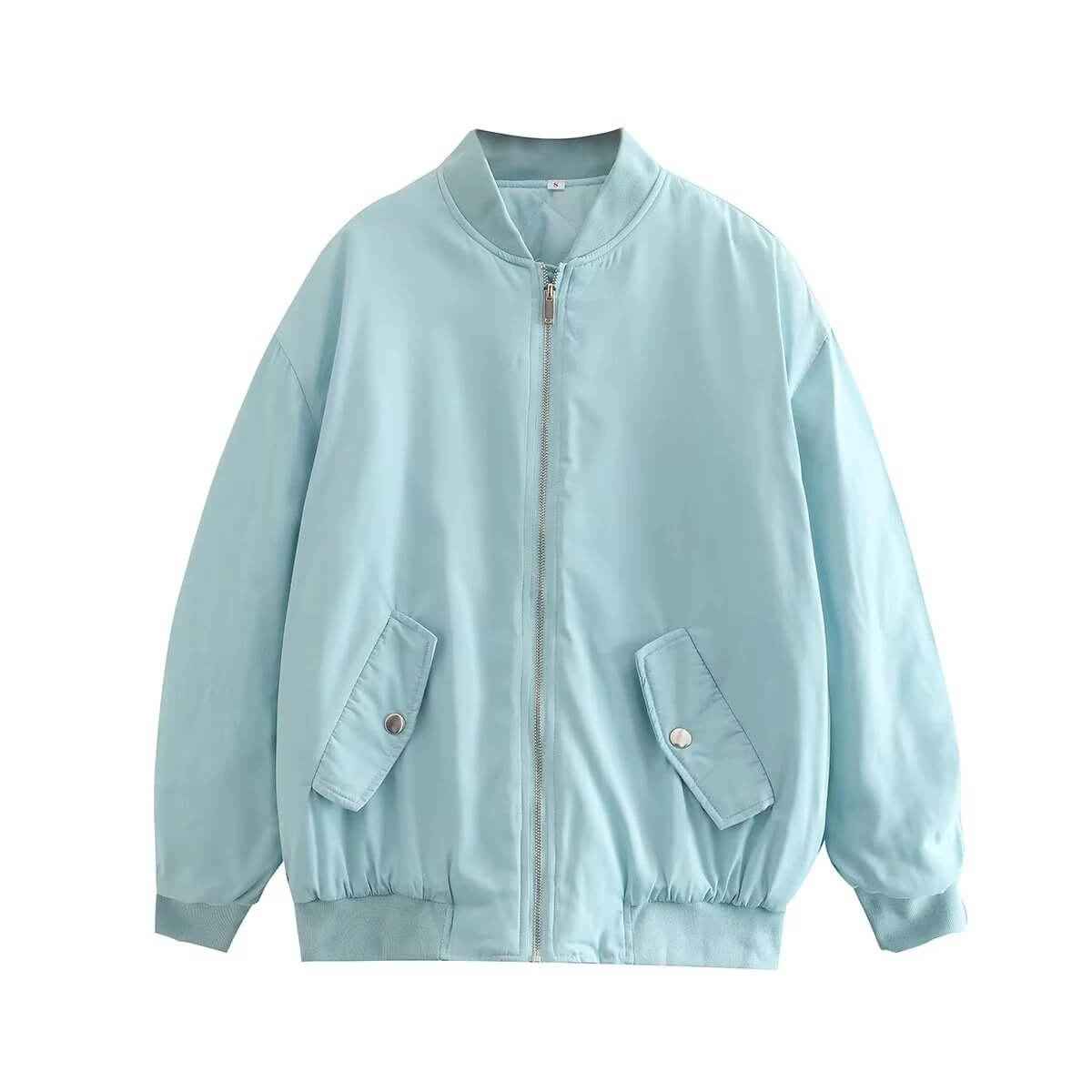 New Casual Loose Solid colour women's jacket with Pocket - Try Modest Limited