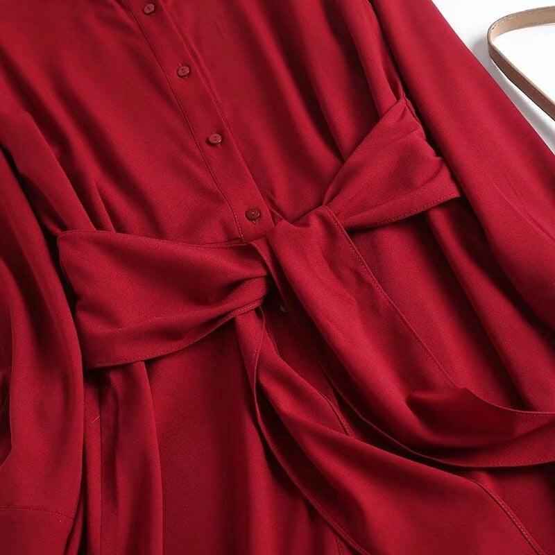 Non-Stretchable Regular Sleeve A-Line Dress - Try Modest Limited