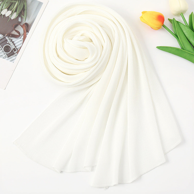 Textured Pleated Crinkle Scarf - Try Modest Limited 