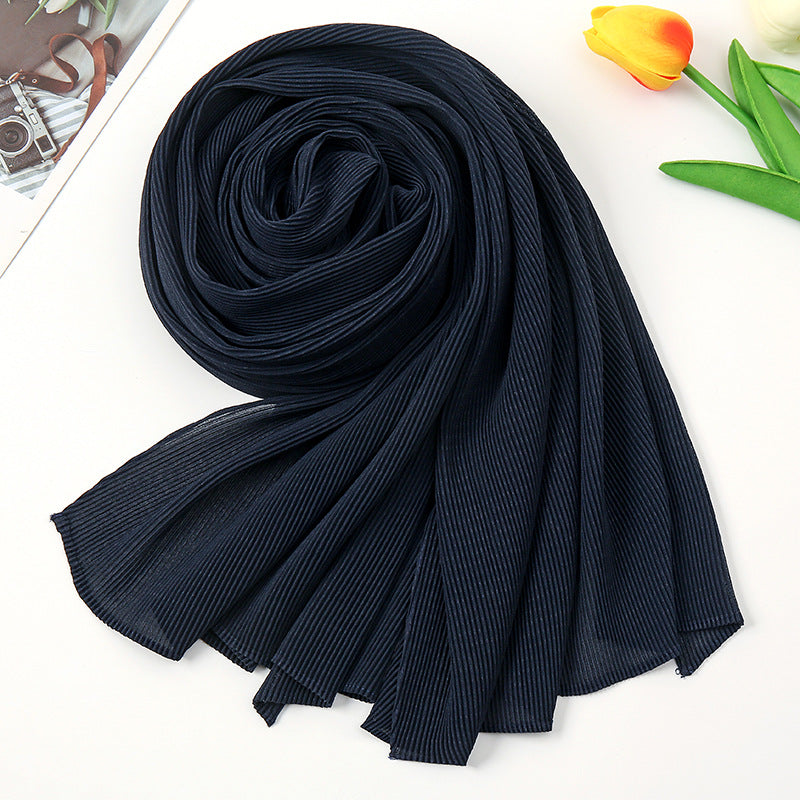 Textured Pleated Crinkle Scarf - Try Modest Limited 