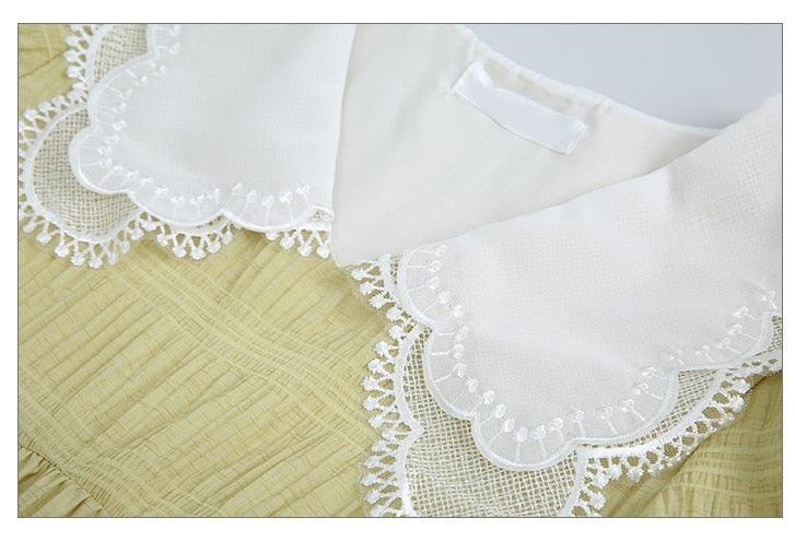 Petal-collar Half Sleeve Women's maternity dress For Summer - Try Modest Limited