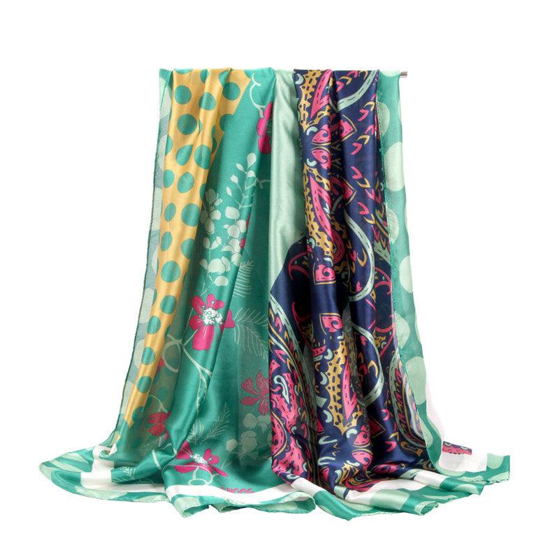 Silk Satin printed Scarf - Try Modest Limited