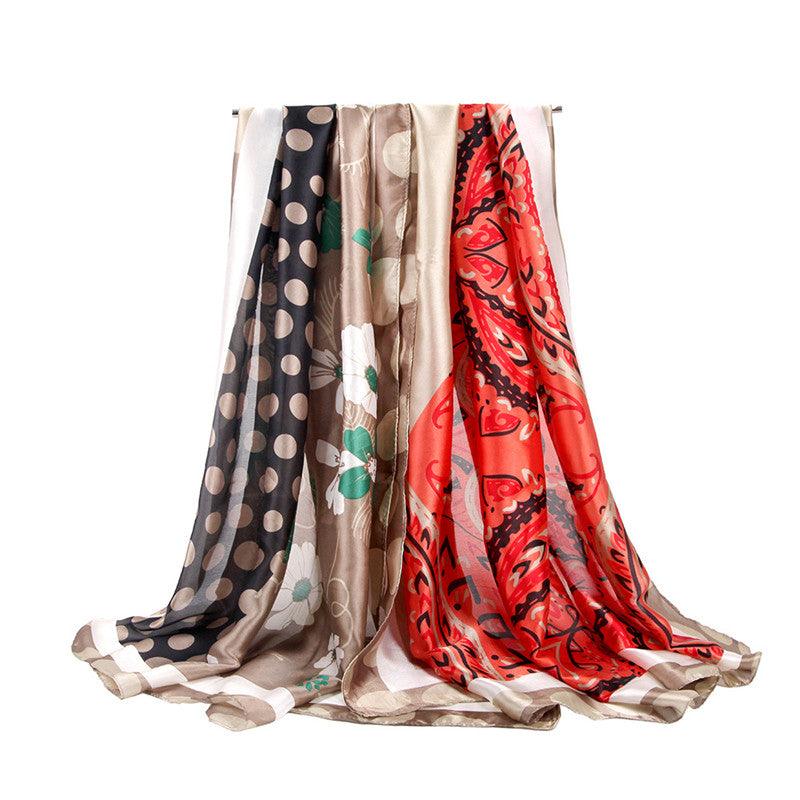 Silk Satin printed Scarf - Try Modest Limited