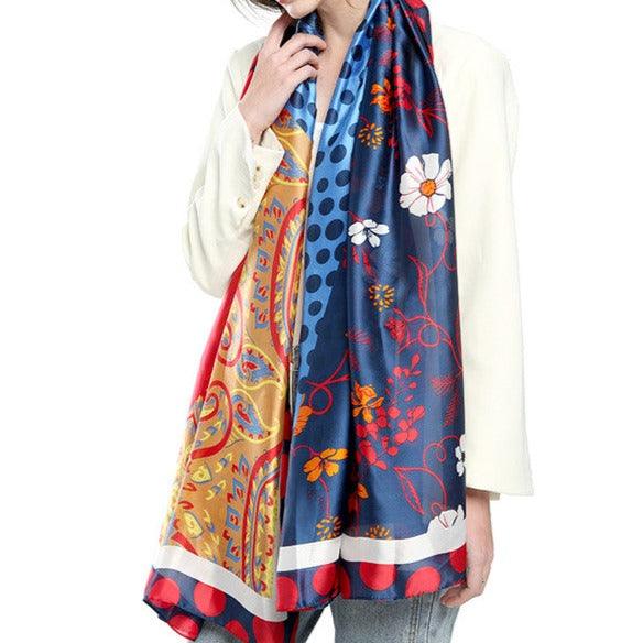 Silk Satin printed Scarf - Try Modest Limited