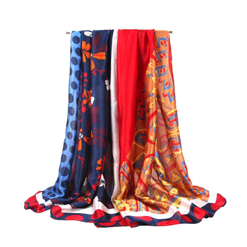 Silk Satin printed Scarf - Try Modest Limited