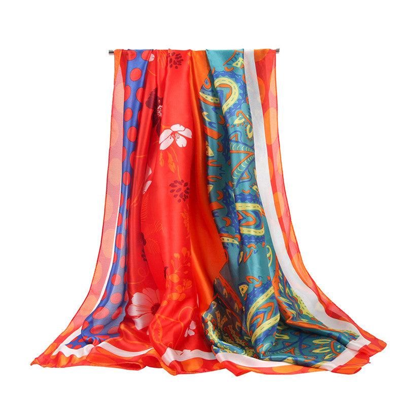 Silk Satin printed Scarf - Try Modest Limited