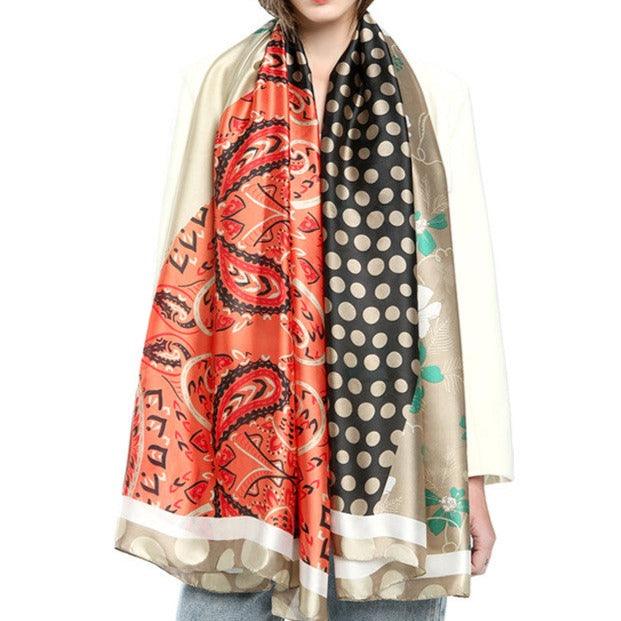 Silk Satin printed Scarf - Try Modest Limited