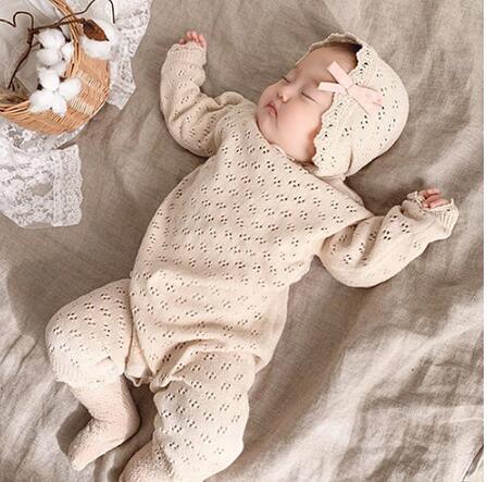 Solid Knitted jumpsuits for babies - Try Modest Limited