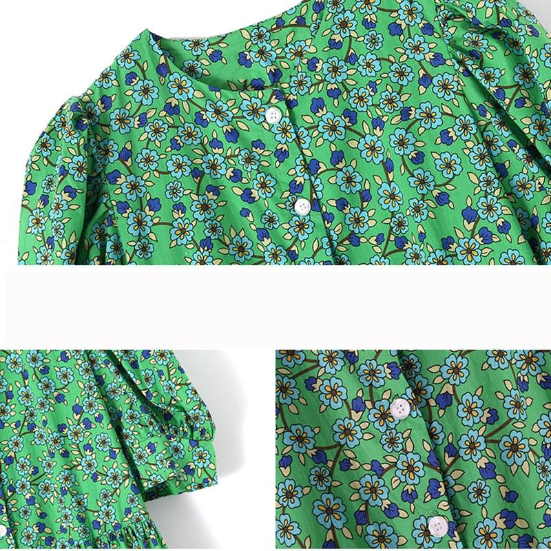 Summer Casual Short-Sleeve Floral Dresses - Try Modest Limited