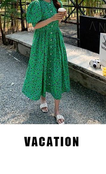 Summer Casual Short-Sleeve Floral Dresses - Try Modest Limited