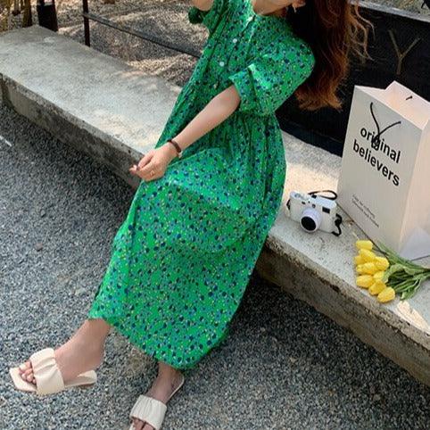 Summer Casual Short-Sleeve Floral Dresses - Try Modest Limited