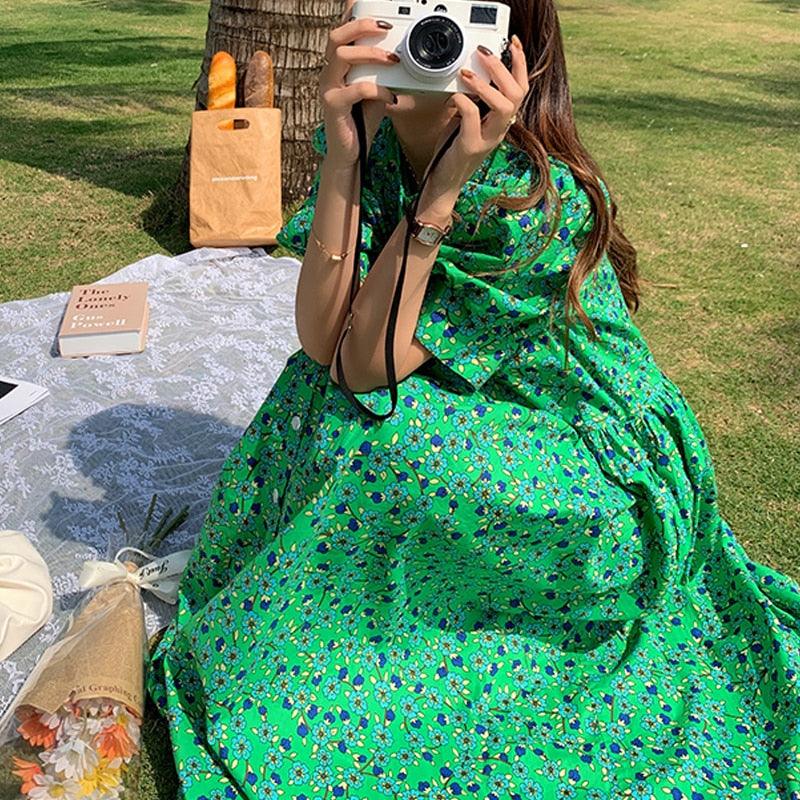 Summer Casual Short-Sleeve Floral Dresses - Try Modest Limited