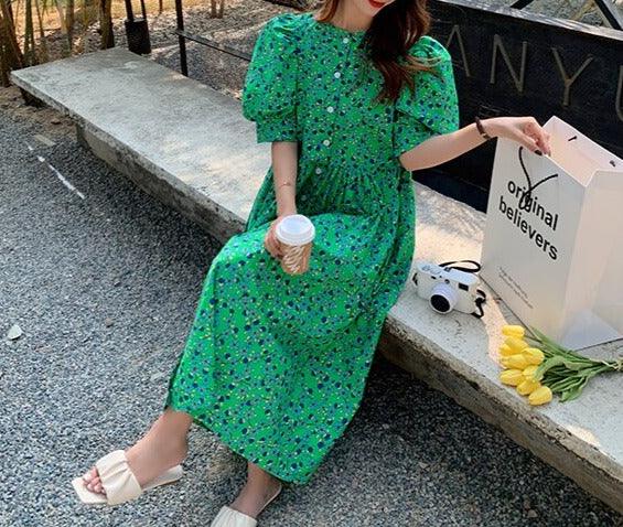 Summer Casual Short-Sleeve Floral Dresses - Try Modest Limited