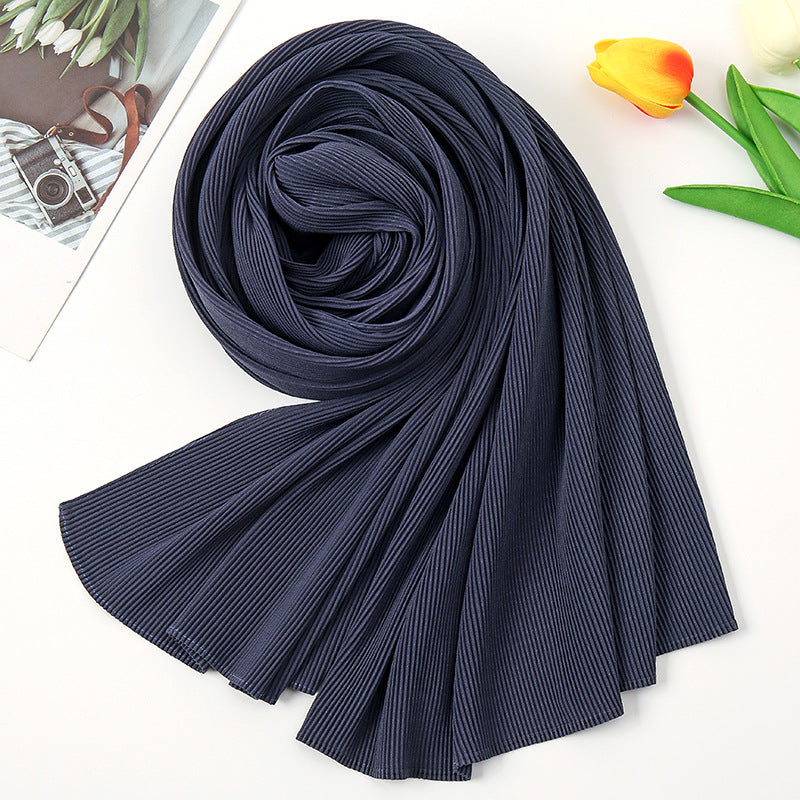 Textured Pleated Crinkle Scarf - Try Modest Limited 