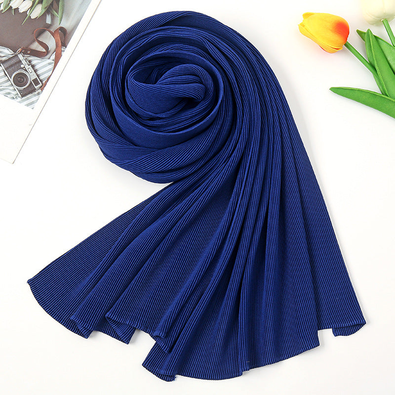 Textured Pleated Crinkle Scarf - Try Modest Limited 