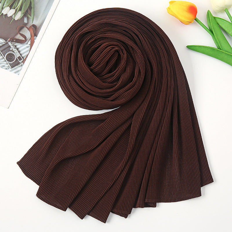 Textured Pleated Crinkle Scarf - Try Modest Limited 