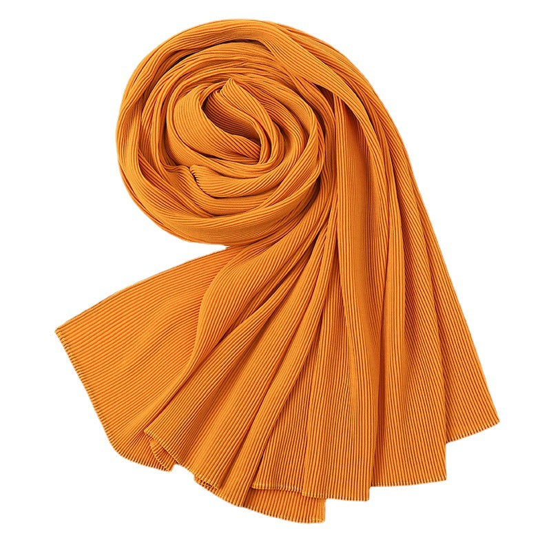 Textured Pleated Crinkle Scarf - Try Modest Limited 