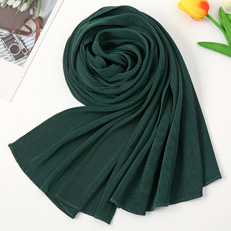 Textured Pleated Crinkle Scarf - Try Modest Limited 