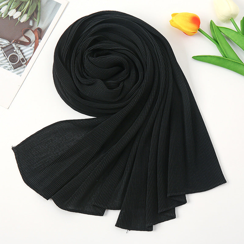 Textured Pleated Crinkle Scarf - Try Modest Limited