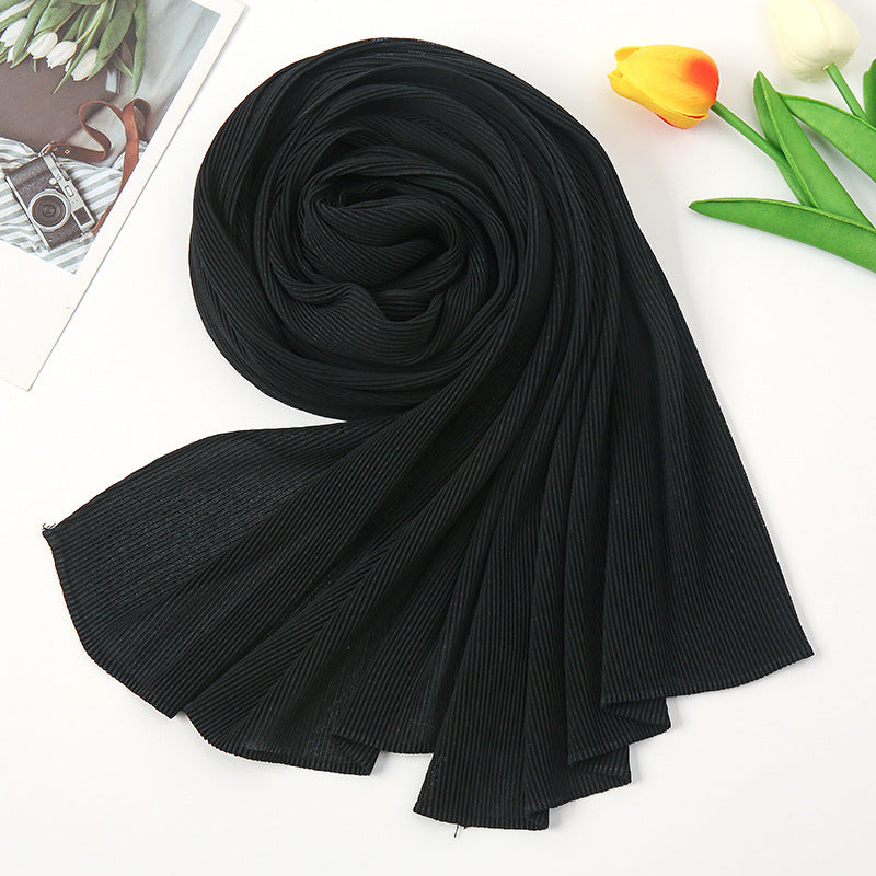 Textured Pleated Crinkle Scarf - Try Modest Limited 