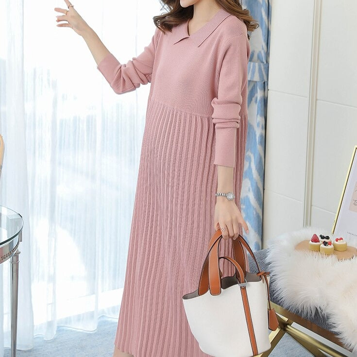 Warm maternity dress