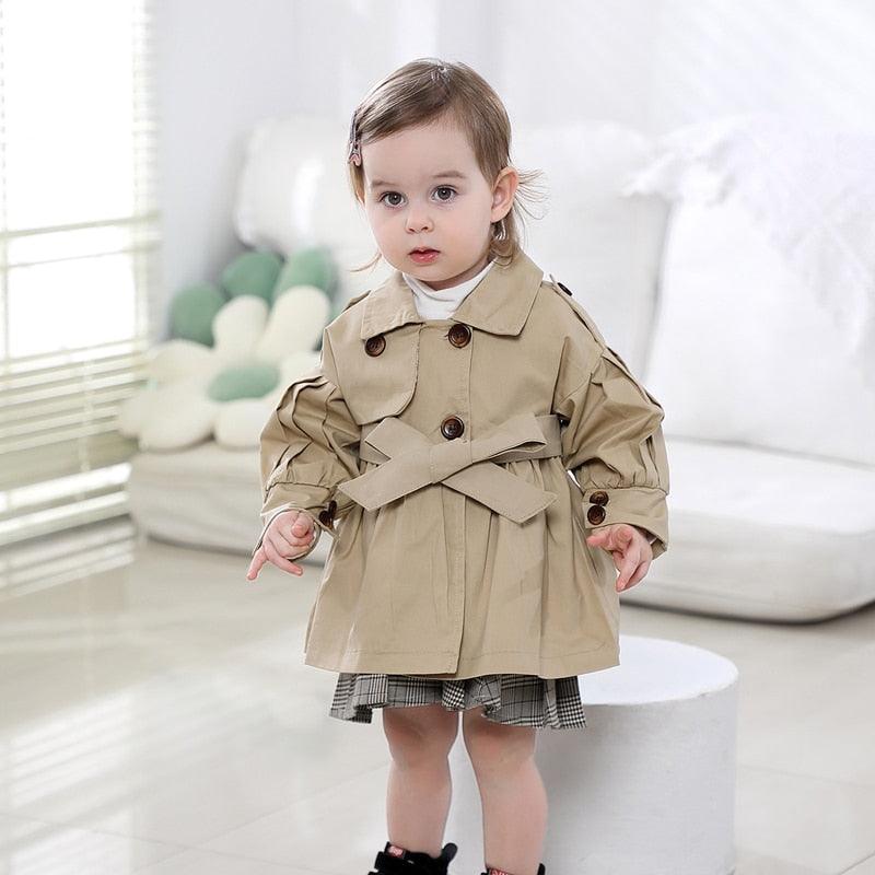 Trench coat/jacket with belt for babies - Try Modest Limited