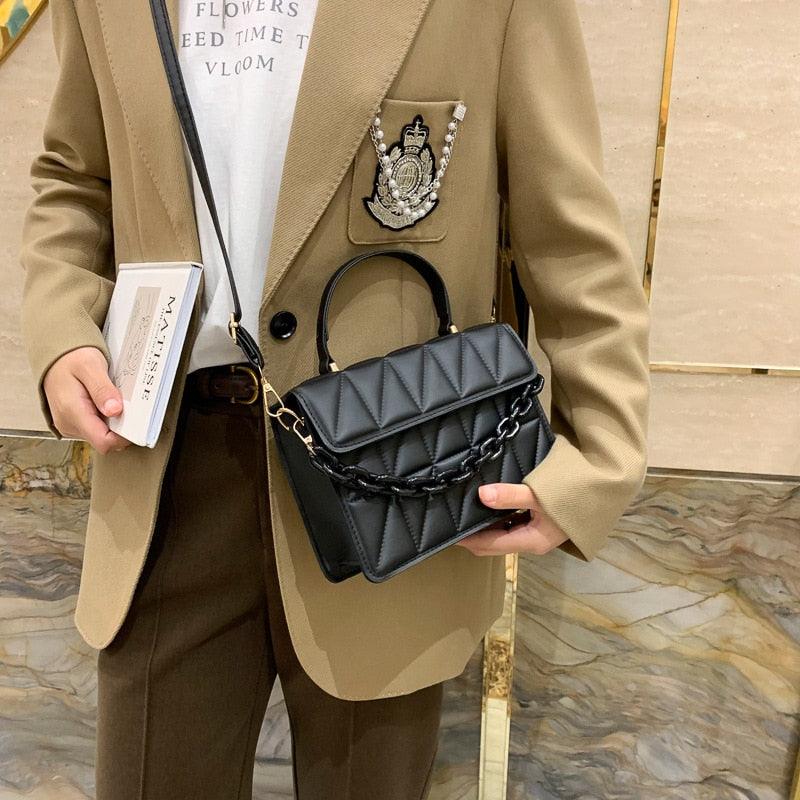 Trendy plaid shoulder bag for women - Try Modest Limited